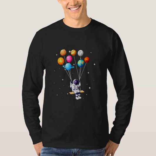 T-shirt Astronaut Planet Swing Solaire Système Solaire Sol (Devant)