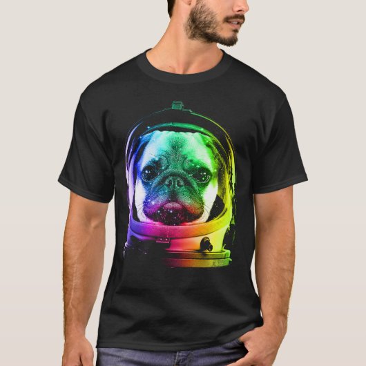 T-shirt Astronaut pug (Devant)