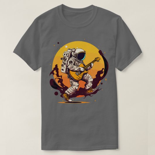 T-shirt Astronaut Rock Star (Design devant)