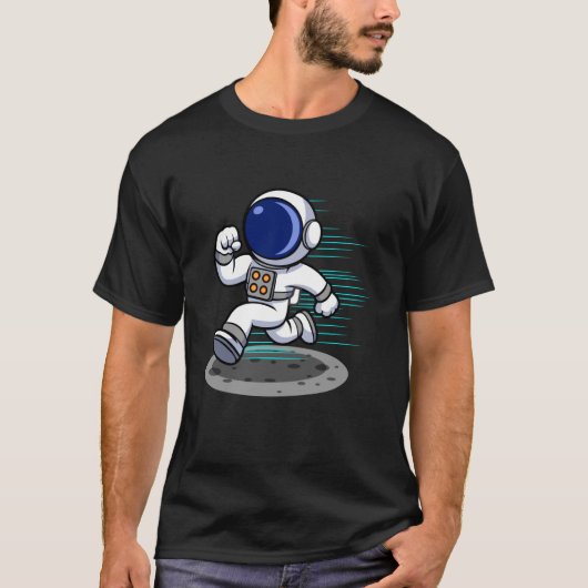 T-shirt Astronaut Running Adventure (Devant)