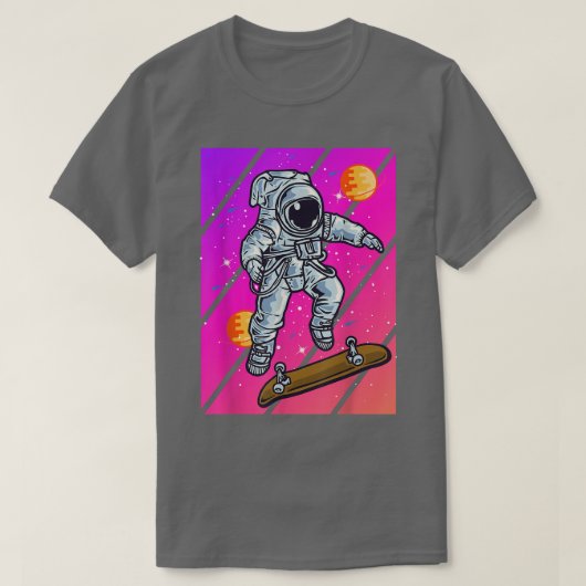 T-shirt Astronaut Skateboard (Design devant)