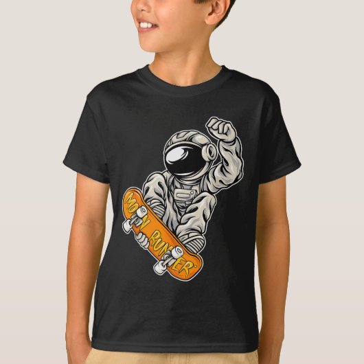 T-shirt Astronaut Skateboarder, Skateboarding Lover, Astro (Devant)