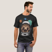 T-shirt Astronaut Sloth Casque Space (Devant entier)