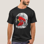 T-shirt Astronaut Space Rooster Poulet Animaux Planètes (Devant)