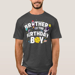 T-shirt Astronaut Space Theme Party Frère De La Birthda
