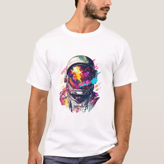T-shirt Astronaut Spaceman World Space Discovery Adventure (Devant)