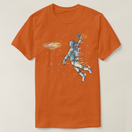 T-shirt Astronaut spatial de basket-ball Slam Dunk Science (Design devant)