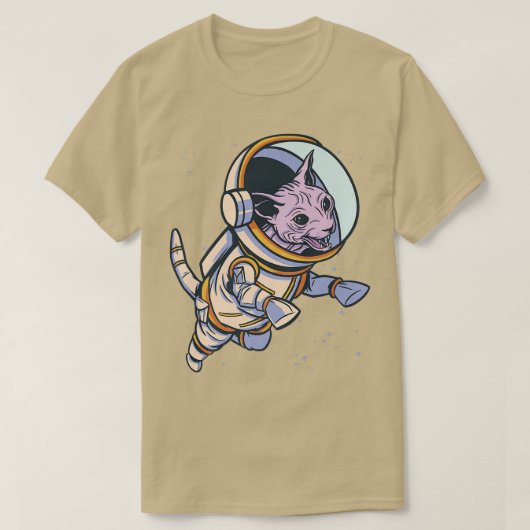 T-shirt Astronaut Sphyn Cat (Design devant)