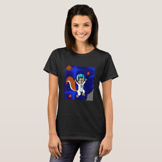 T-shirt Astronaut Squirrel in Space (Devant entier)