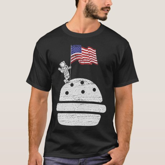 T-shirt Astronaut Sur Burger (Devant)