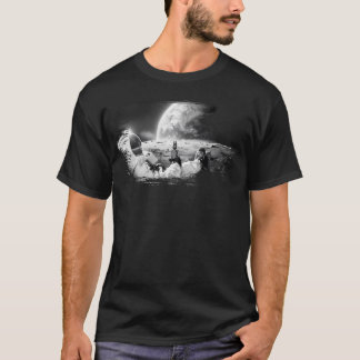 T-shirt Astronaut Sur La Lune Avec Bière
