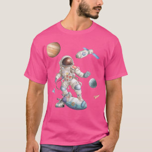 T-shirt Astronaut Surf Space Rocket Stars Sky Universe