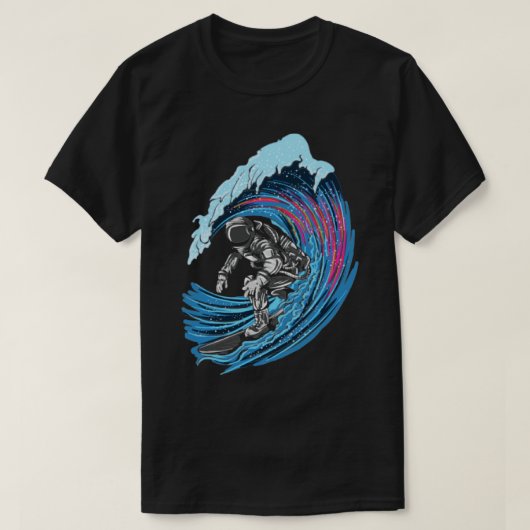 T-shirt Astronaut surfer Espace élégant (Design devant)