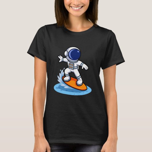 T-shirt Astronaut Surfing Adventure (Devant)