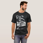 T-shirt Astronaut Surfing in a Space Wave (Devant entier)