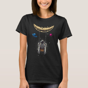 T-shirt Astronaut swinging on the Moon in Space Planets Me