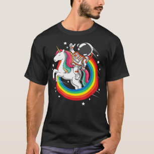 T-shirt Astronaut Unicorn Space Galaxy Magique Arc-en-ciel