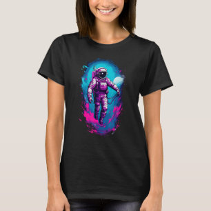 T-shirt Astronaut Vaporwave Esthétique Retro Glitch Spacem