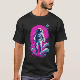 T-shirt Astronaut Vaporwave Esthétique Retro Glitch Spacem