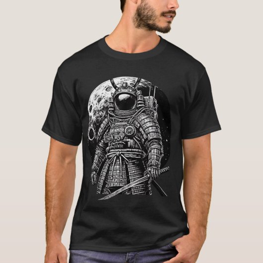 T-shirt Astronauta Samurai Luna (Devant)