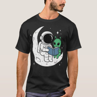 T-shirt Astronaute Alien Lune Drôle Livre Astronomie à Lir
