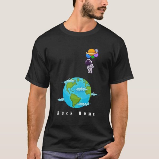T-Shirt Astronaute Art Spatial – Flottant avec des (Devant)