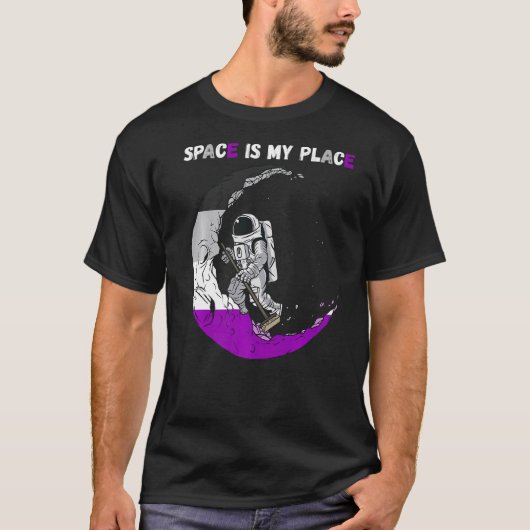 T-shirt Astronaute Asexuel Lune Nettoyant Espace Asexualit (Devant)