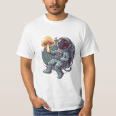 T-shirt astronaute au champignon spatial (Devant)