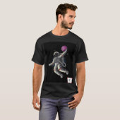 T-shirt Astronaute avec conception volleyball (Devant entier)