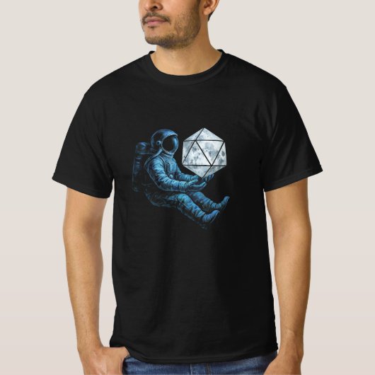T-shirt Astronaute avec dés de Lune (Devant)