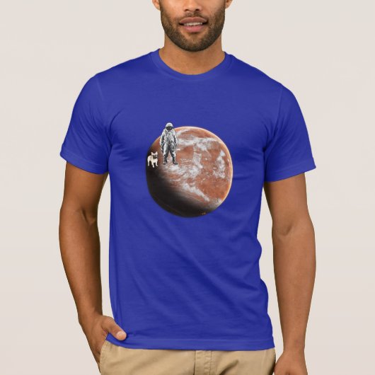 T-shirt Astronaute avec le petit-chien (Devant)