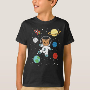 T-shirt Astronaute Chat Planète Terre Mars Espace