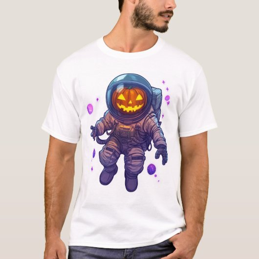 T-shirt Astronaute Citrouille (Devant)
