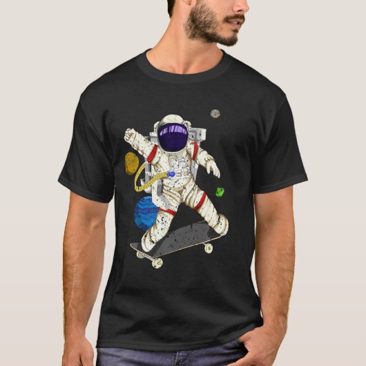 T-shirt Astronaute Cool Planètes spatiales (Devant)
