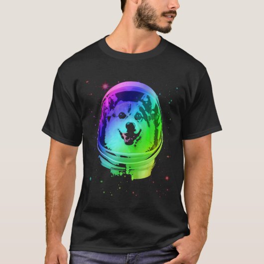T-shirt Astronaute Corgi Dans L'espace (Devant)