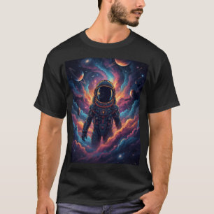 T-shirt Astronaute Cosmique Esthétique Nébuleuse Espace Gr