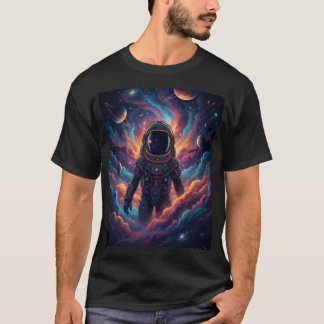 T-shirt Astronaute Cosmique Esthétique Nébuleuse Espace Gr