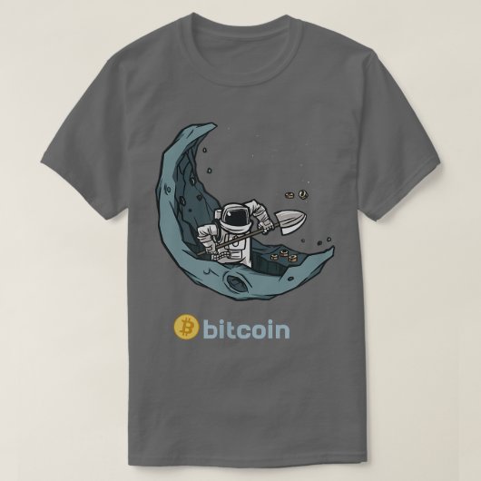 T-shirt Astronaute de Bitcoin Mining HODL BTC Cryptomonnai (Design devant)