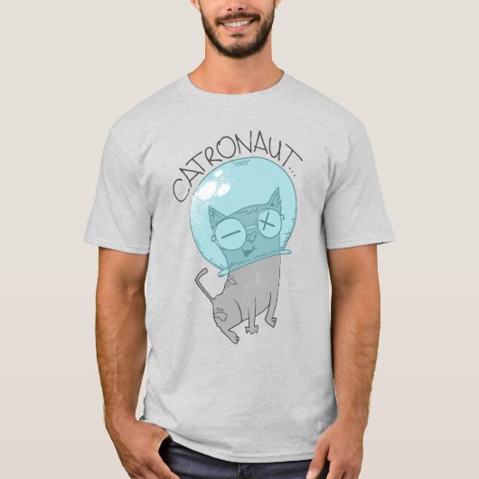 T-shirt astronaute de chat (Devant)