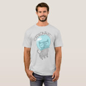 T-shirt astronaute de chat (Devant entier)