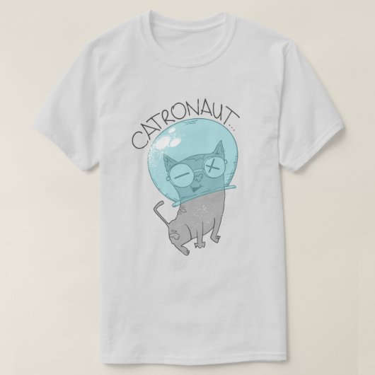 T-shirt astronaute de chat (Design devant)