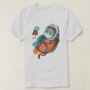 T-shirt astronaute de chat