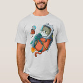 T-shirt astronaute de chat (Devant)