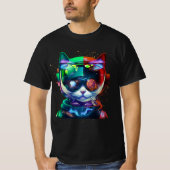 T-shirt Astronaute de chat en costume spatial et casque da (Devant)