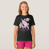 T-shirt Astronaute de fusée de voyage de l'espace noir ros (Devant entier)
