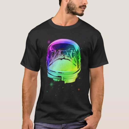 T-shirt Astronaute De Grenouille Dans Casque Spatial (Devant)
