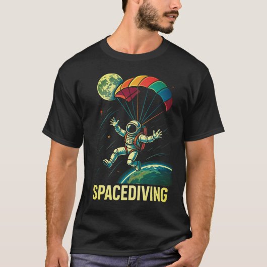 T-shirt Astronaute de la plongée spatiale SkydivingT-Shirt (Devant)