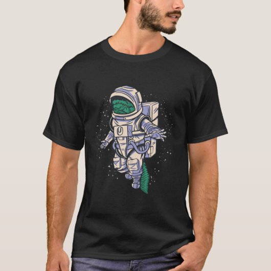 T-shirt Astronaute de l'espace Alligator (Devant)