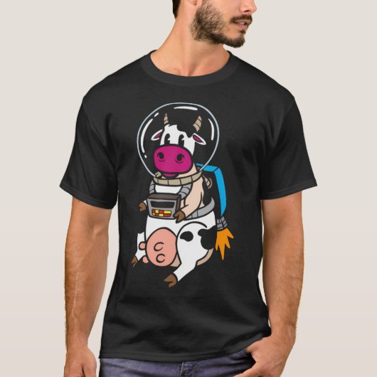 T-shirt Astronaute de l'espace vache (Devant)