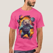 T-shirt Astronaute de l'espace Wombat (Devant)
